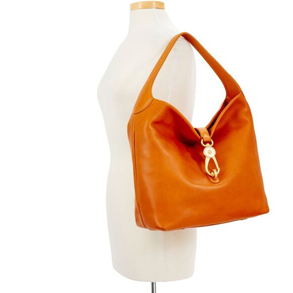 Dooney & Bourke Florentine Logo Lock Shoulder Bag - Natural - Picture 4 of 4